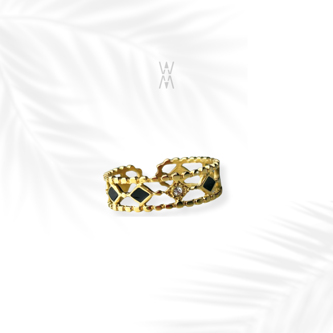 Kunda | Adjustable golden stainless steel ring