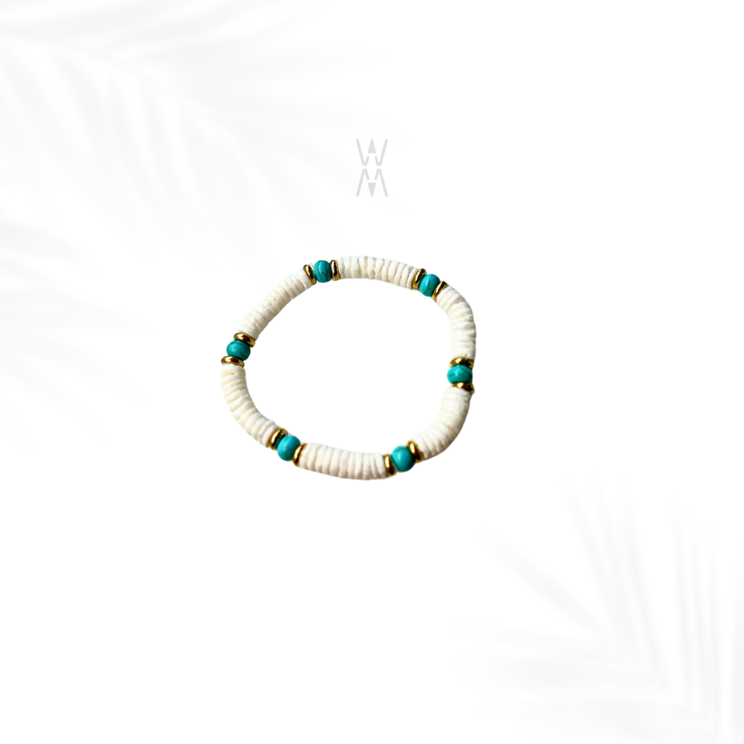 Imani | Black and gold Heishi pearl bracelet
