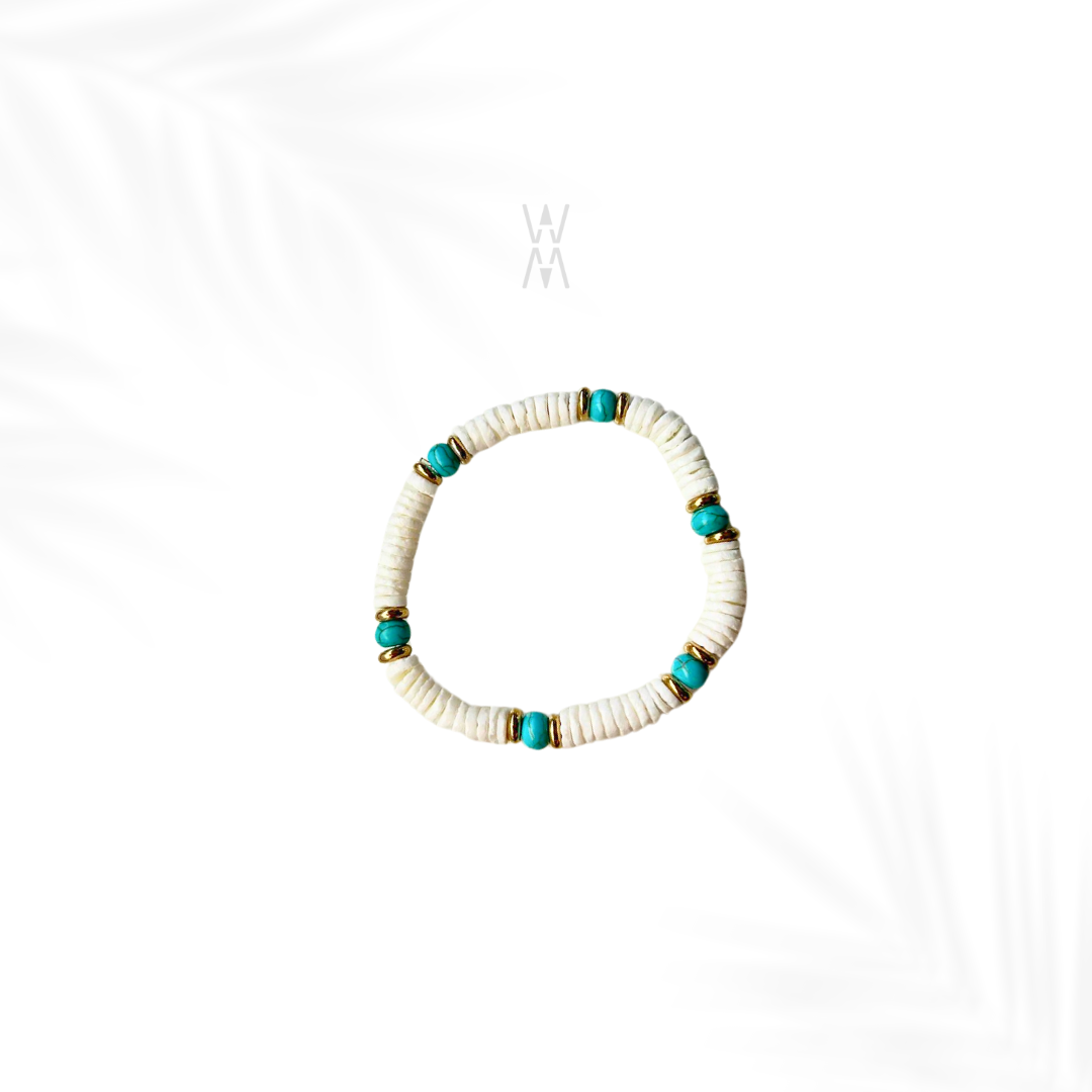 Imani | Black and gold Heishi pearl bracelet