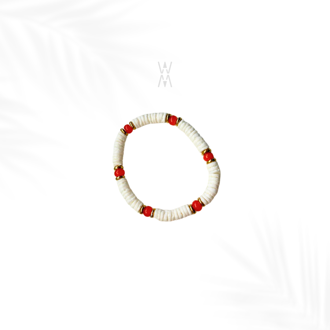 Imani | Black and gold Heishi pearl bracelet