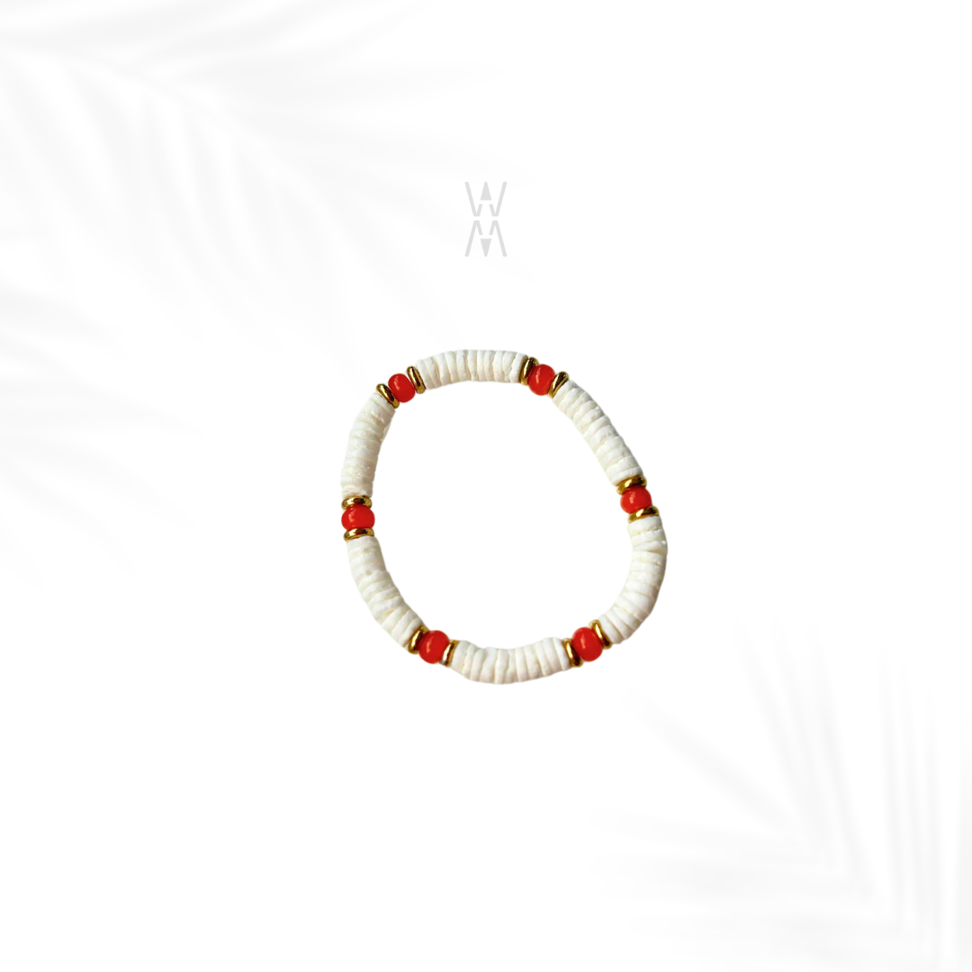 Imani | Black and gold Heishi pearl bracelet