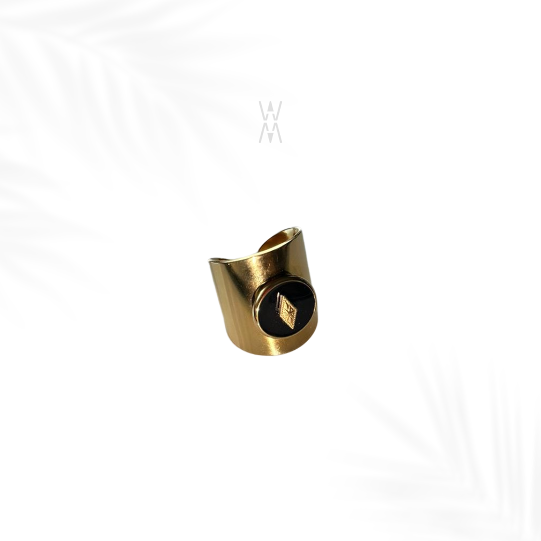 Akoni | Adjustable gold stainless steel ring