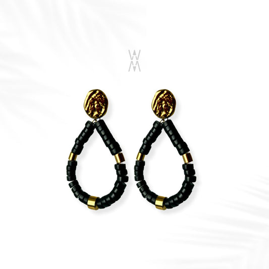 Kito | Pearl and stainless steel earrings