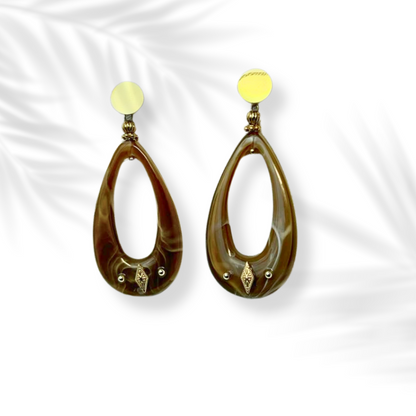 Uzuri | Stainless steel dangling earring