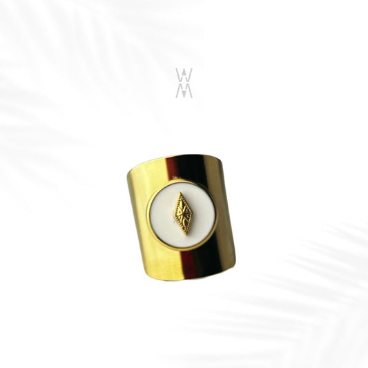 Akoni | Adjustable gold stainless steel ring