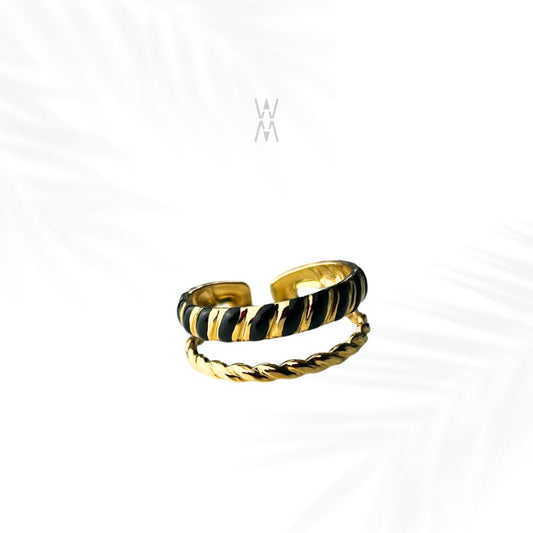 Yara | Adjustable golden stainless steel ring