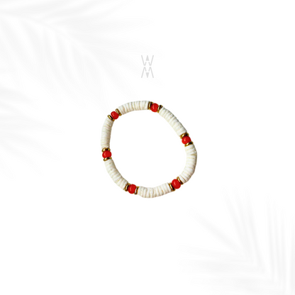 Imani | Black and gold Heishi pearl bracelet