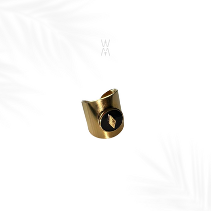Akoni | Adjustable gold stainless steel ring