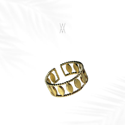 Sigii | Adjustable gold stainless steel ring