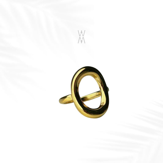 Kiss | Adjustable gold stainless steel ring