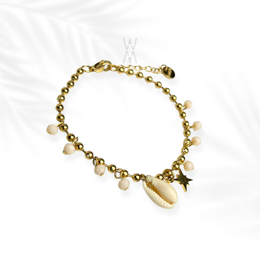 Niouma | Stainless steel cowrie bracelet