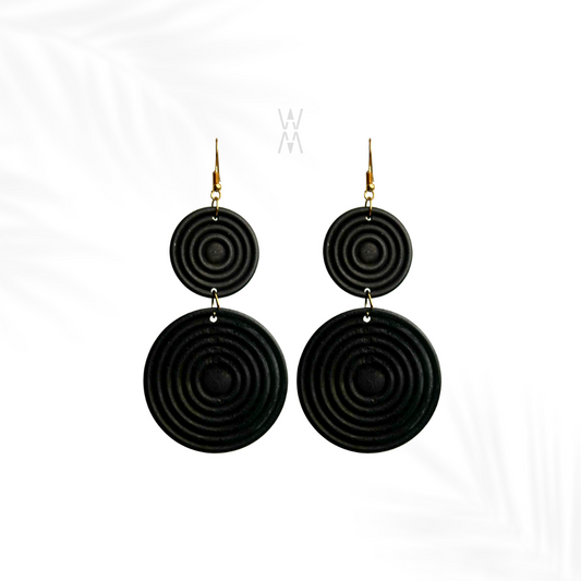 Makena | Wood-style dangling earrings
