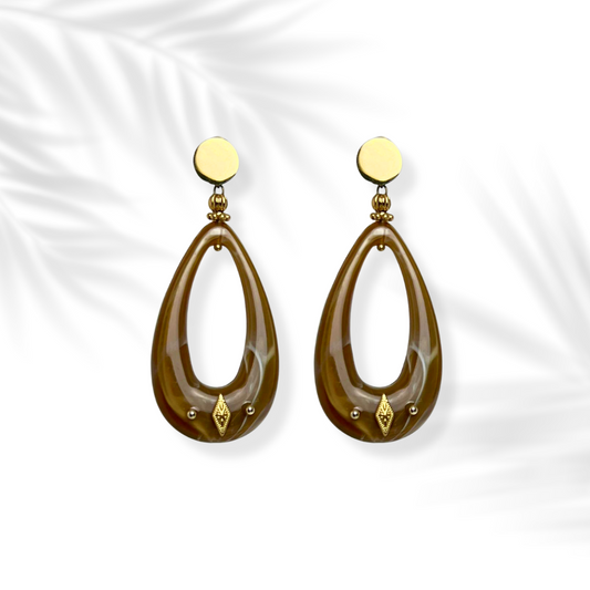 Uzuri | Stainless steel dangling earring